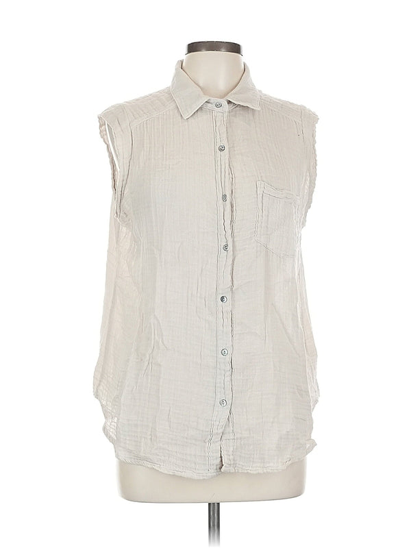 Sleeveless Button Down Shirt