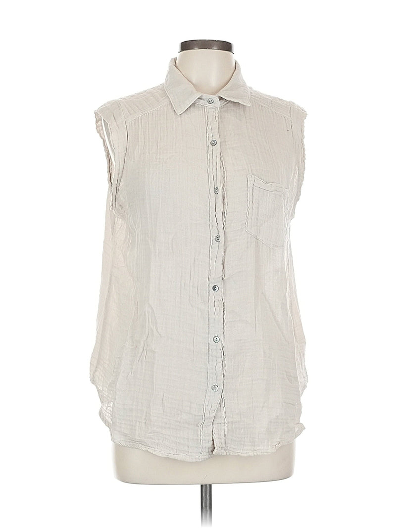 Sleeveless Button Down Shirt