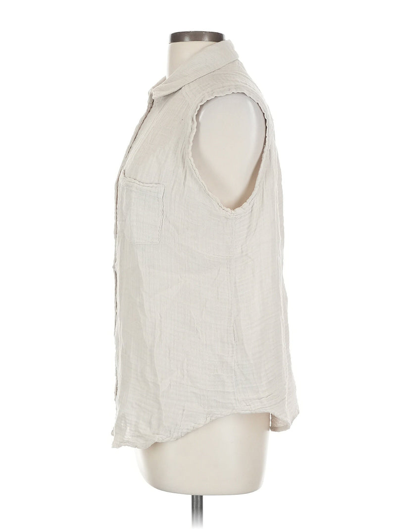 Sleeveless Button Down Shirt
